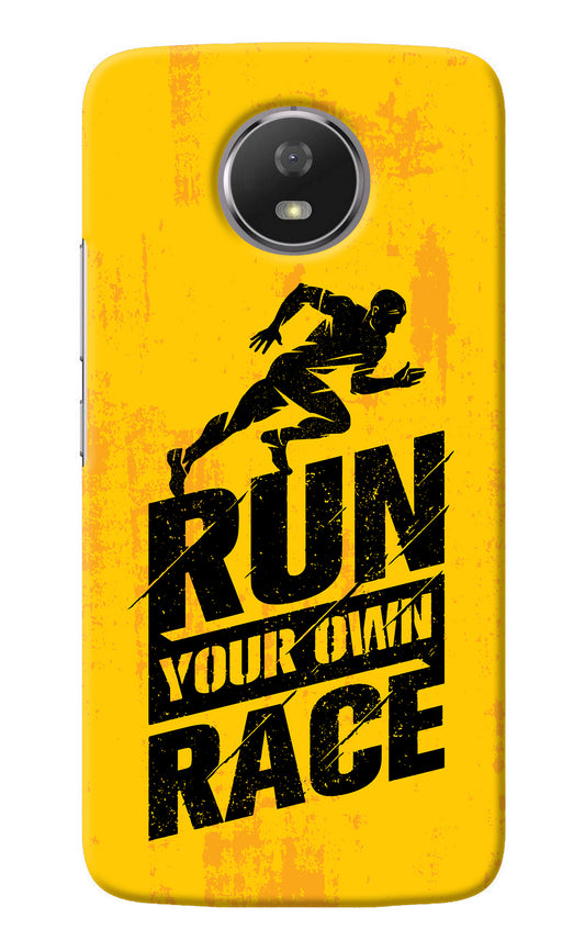 Run Your Own Race Moto G5S Back Cover