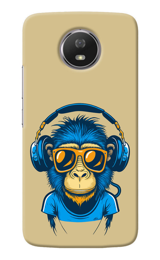 Monkey Headphone Moto G5S Back Cover