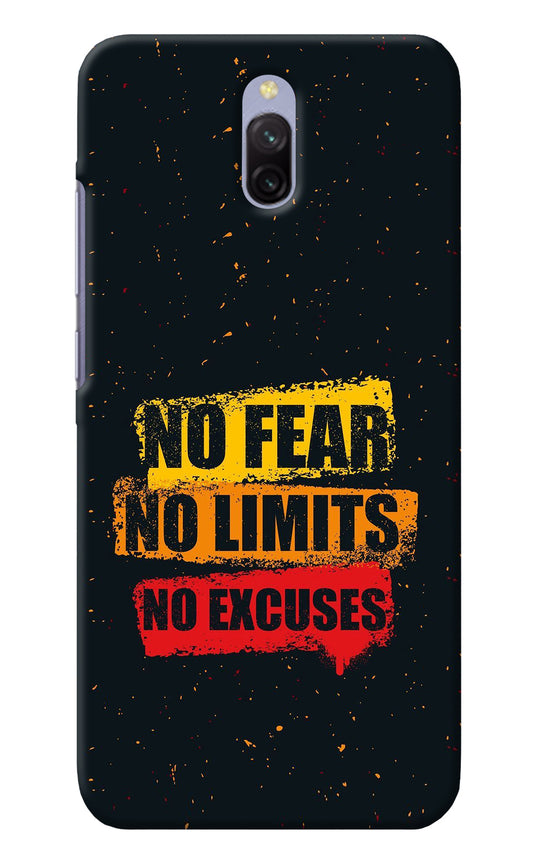 No Fear No Limits No Excuse Redmi 8A Dual Back Cover