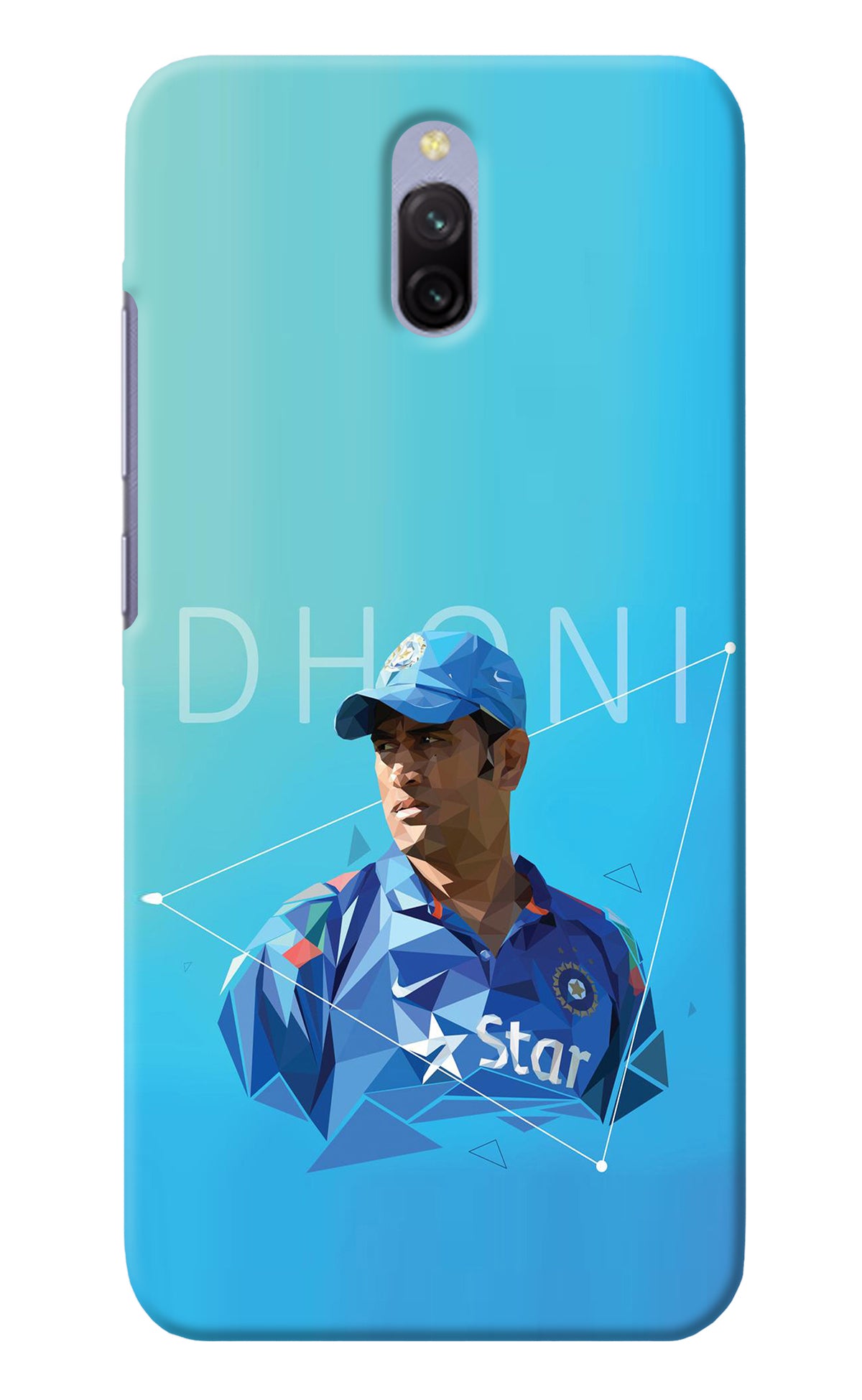 Dhoni Artwork Redmi 8A Dual Back Cover