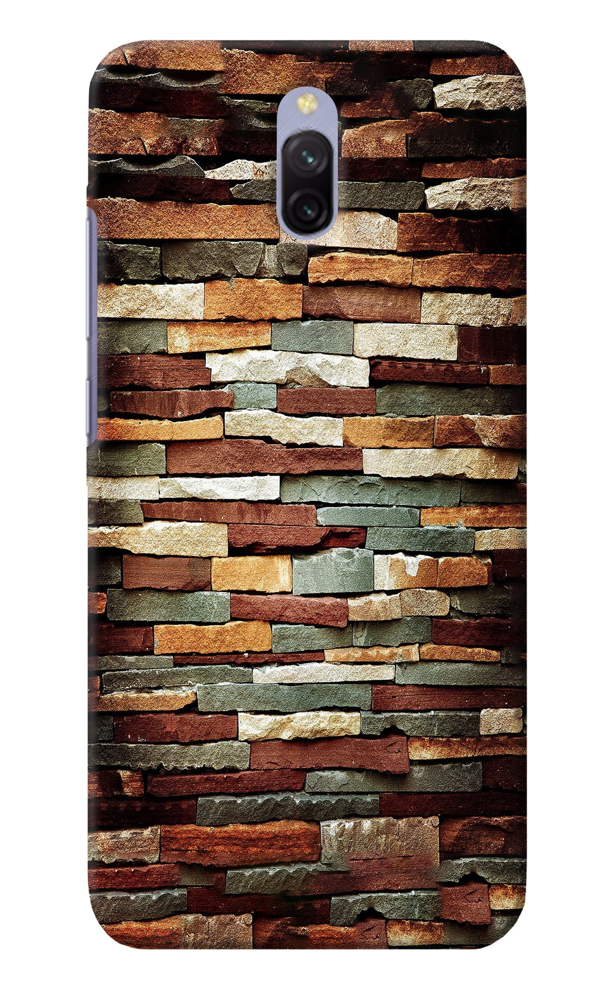 Bricks Pattern Redmi 8A Dual Back Cover