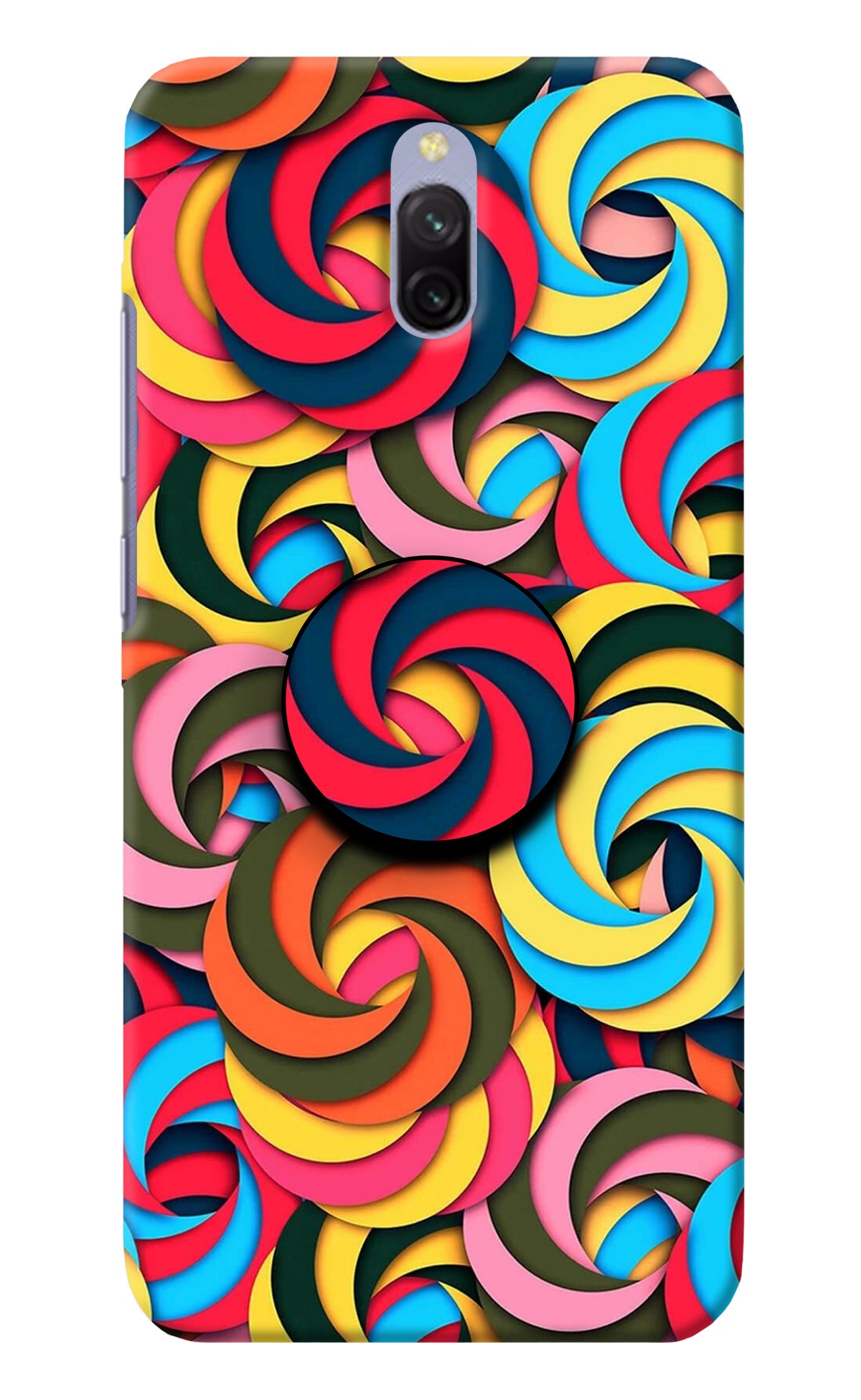 Spiral Pattern Redmi 8A Dual Pop Case