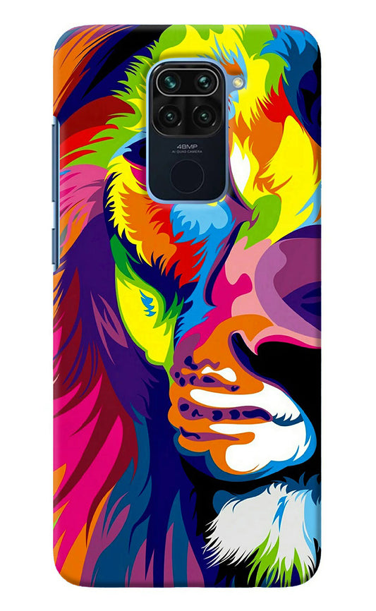 Lion Half Face Redmi Note 9 Back Cover