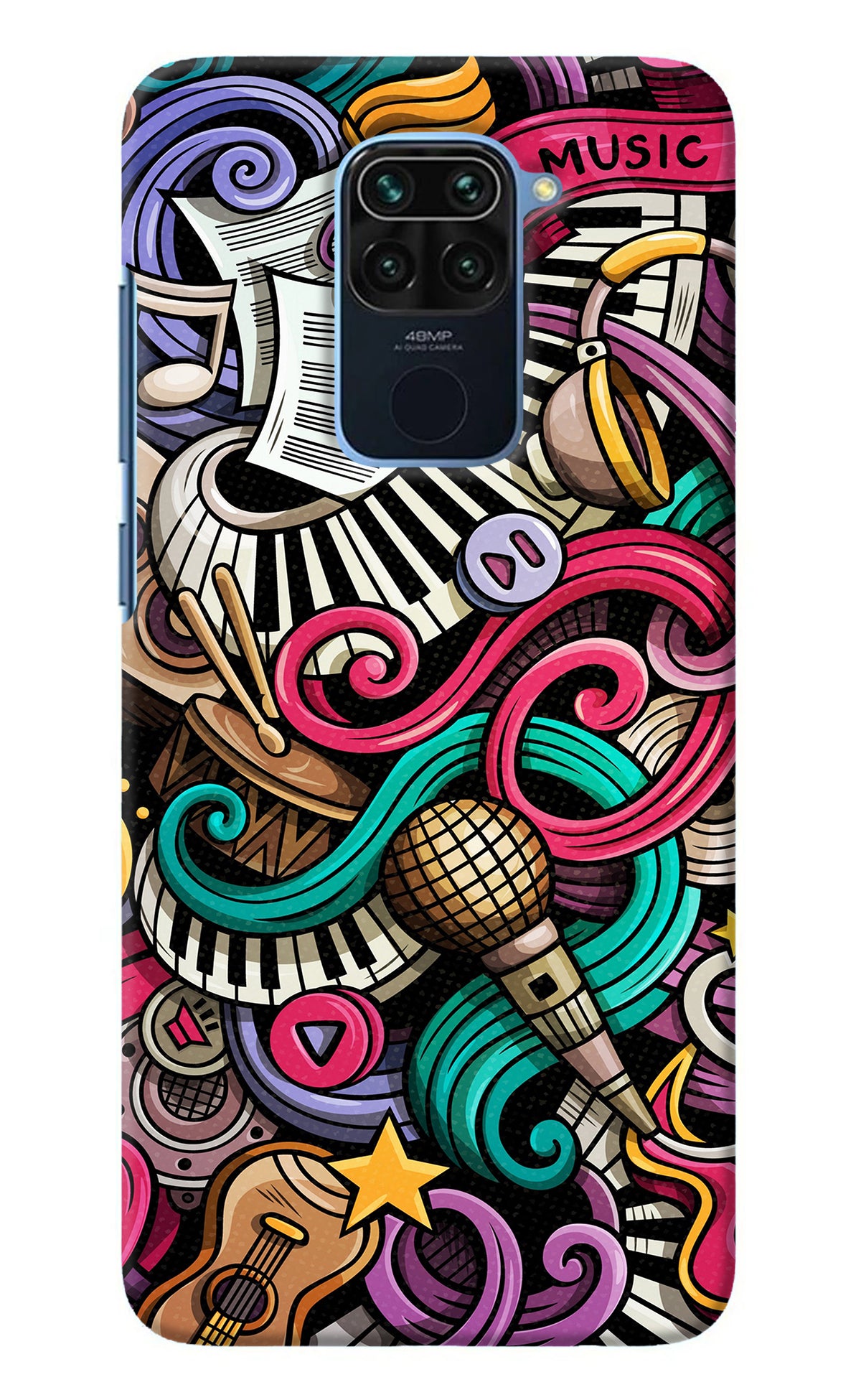 Music Abstract Redmi Note 9 Back Cover