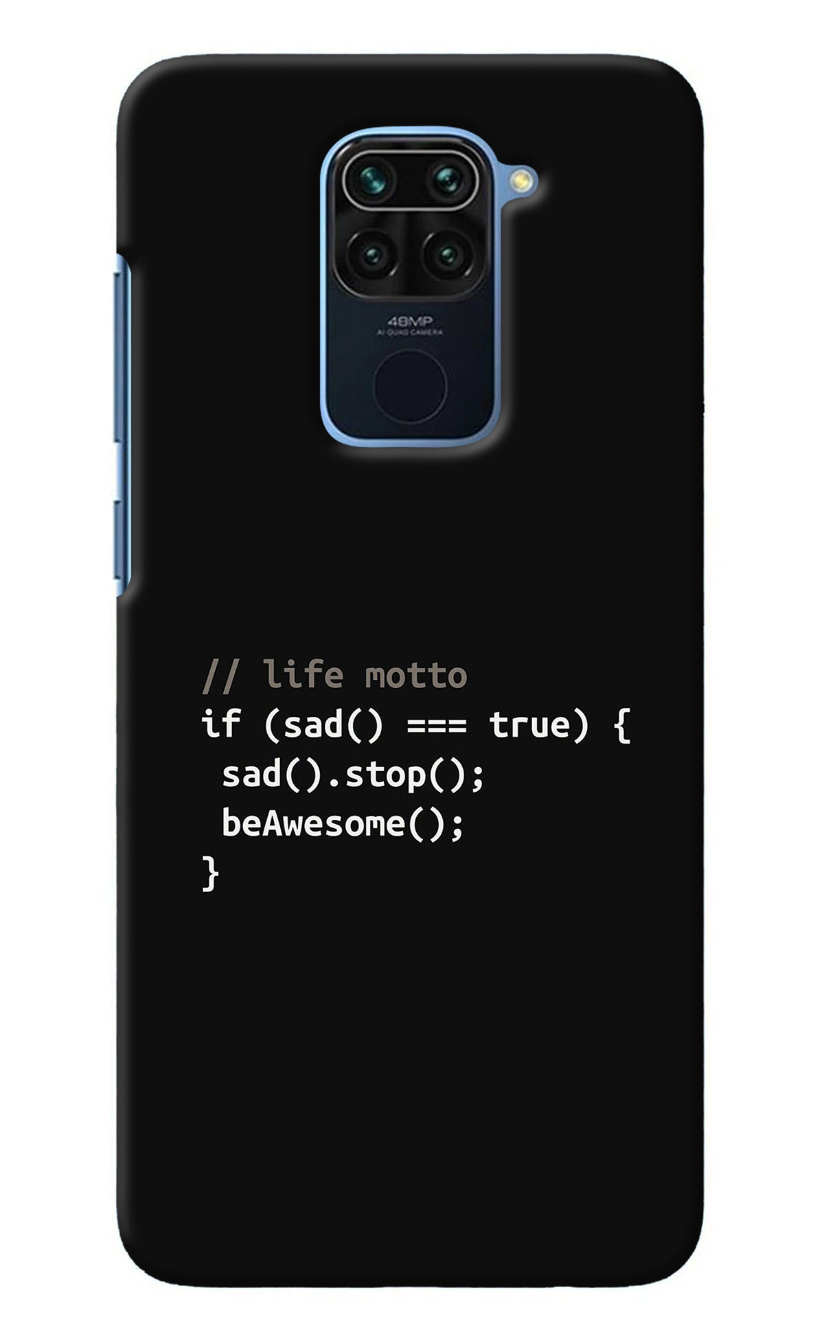 Life Motto Code Redmi Note 9 Back Cover