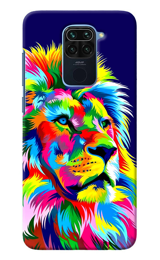 Vector Art Lion Redmi Note 9 Back Cover