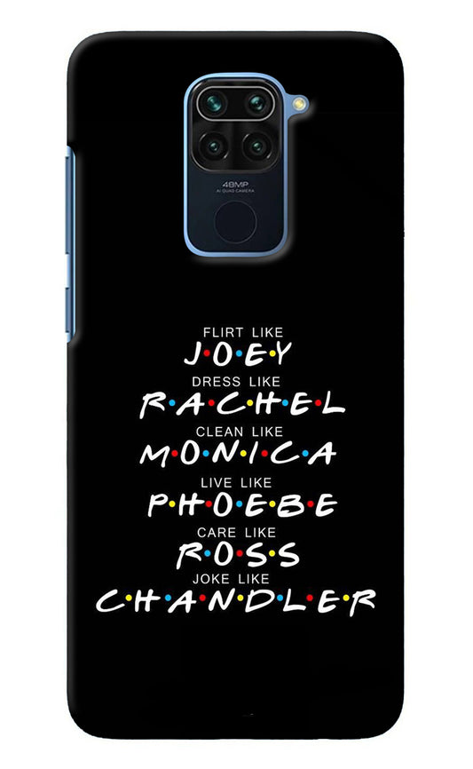 FRIENDS Character Redmi Note 9 Back Cover