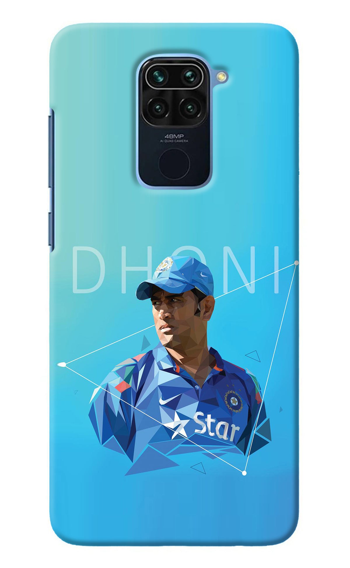 Dhoni Artwork Redmi Note 9 Back Cover