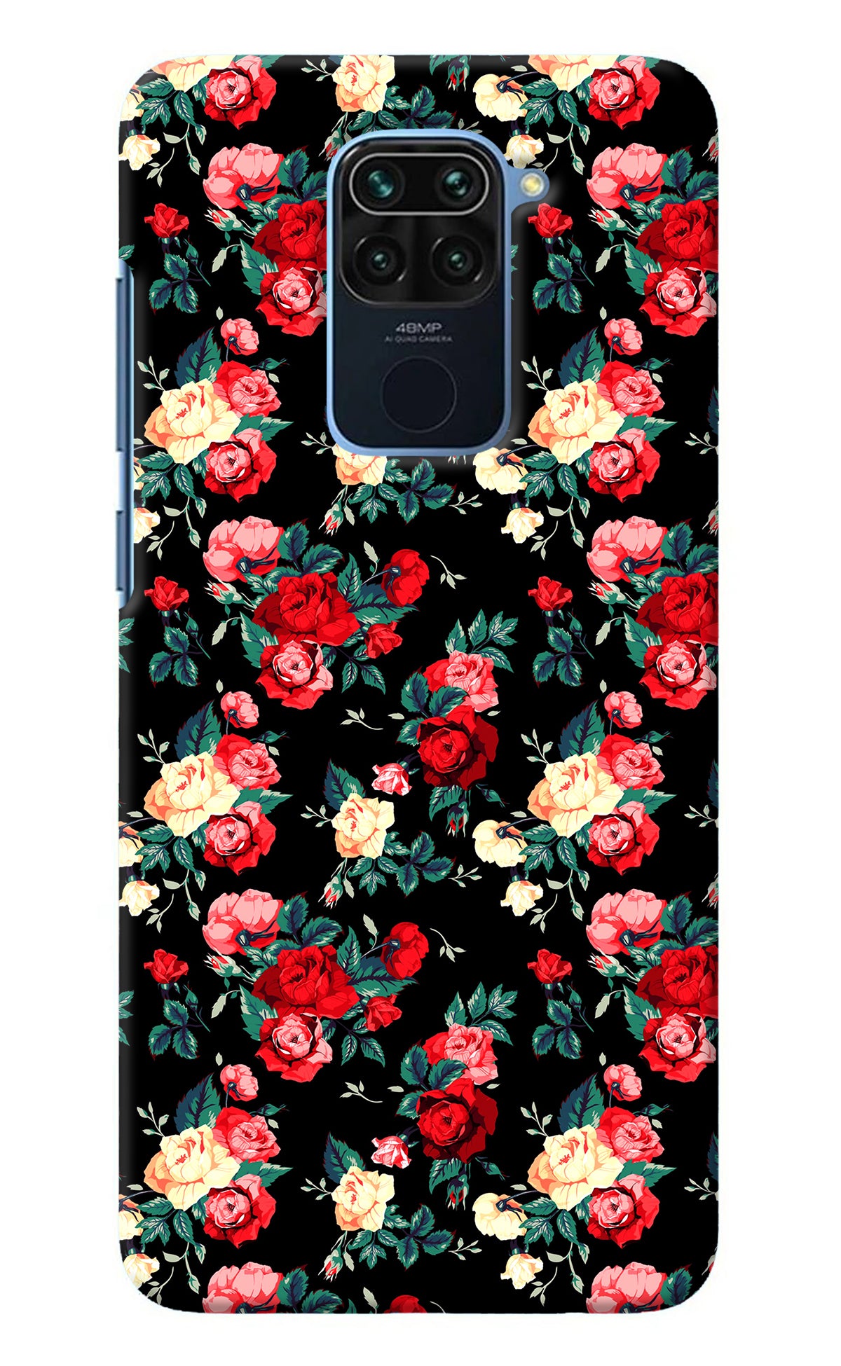 Rose Pattern Redmi Note 9 Back Cover