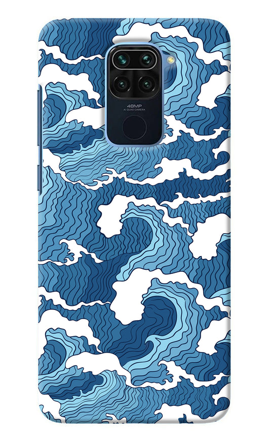 Blue Waves Redmi Note 9 Back Cover