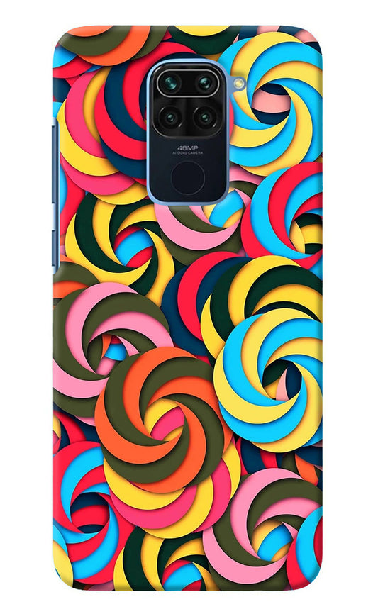 Spiral Pattern Redmi Note 9 Back Cover