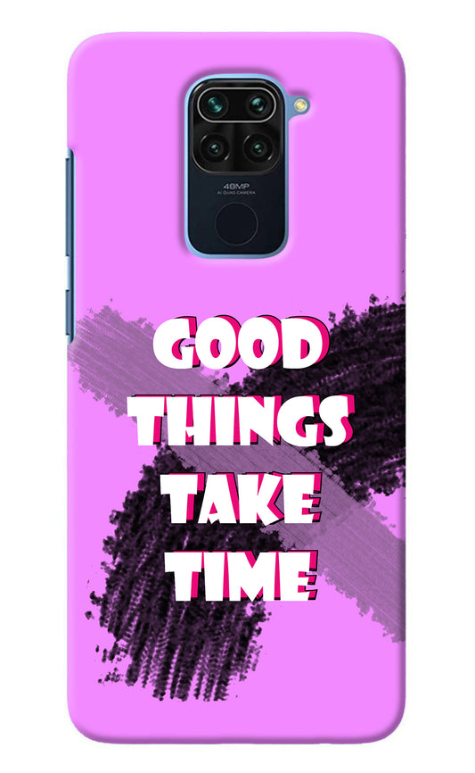 Good Things Take Time Redmi Note 9 Back Cover