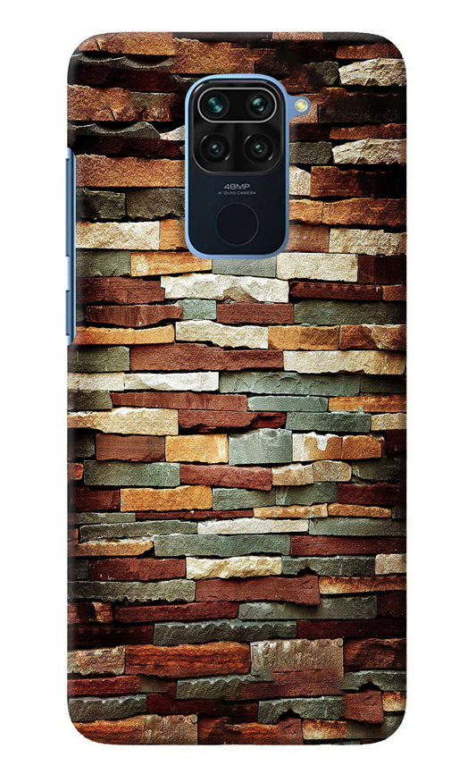 Bricks Pattern Redmi Note 9 Back Cover