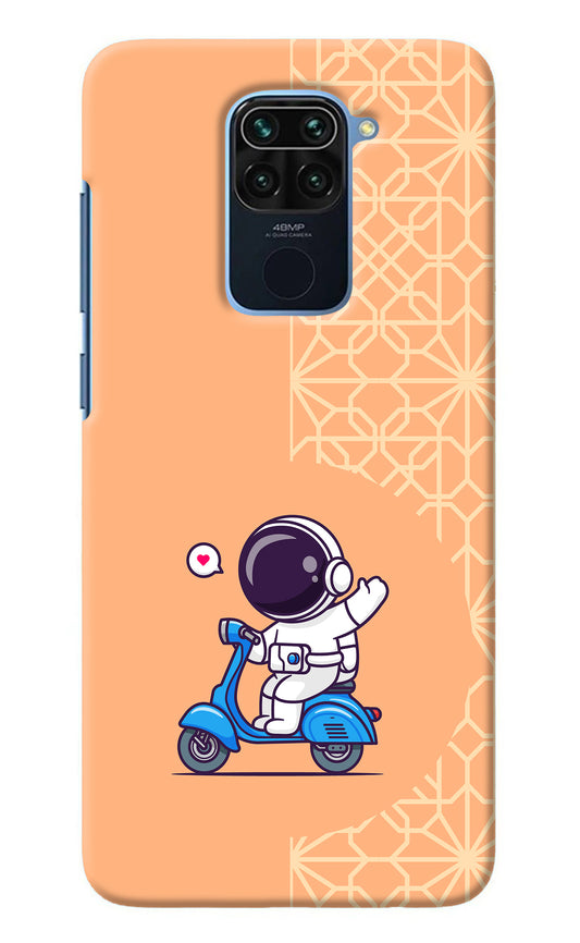 Cute Astronaut Riding Redmi Note 9 Back Cover