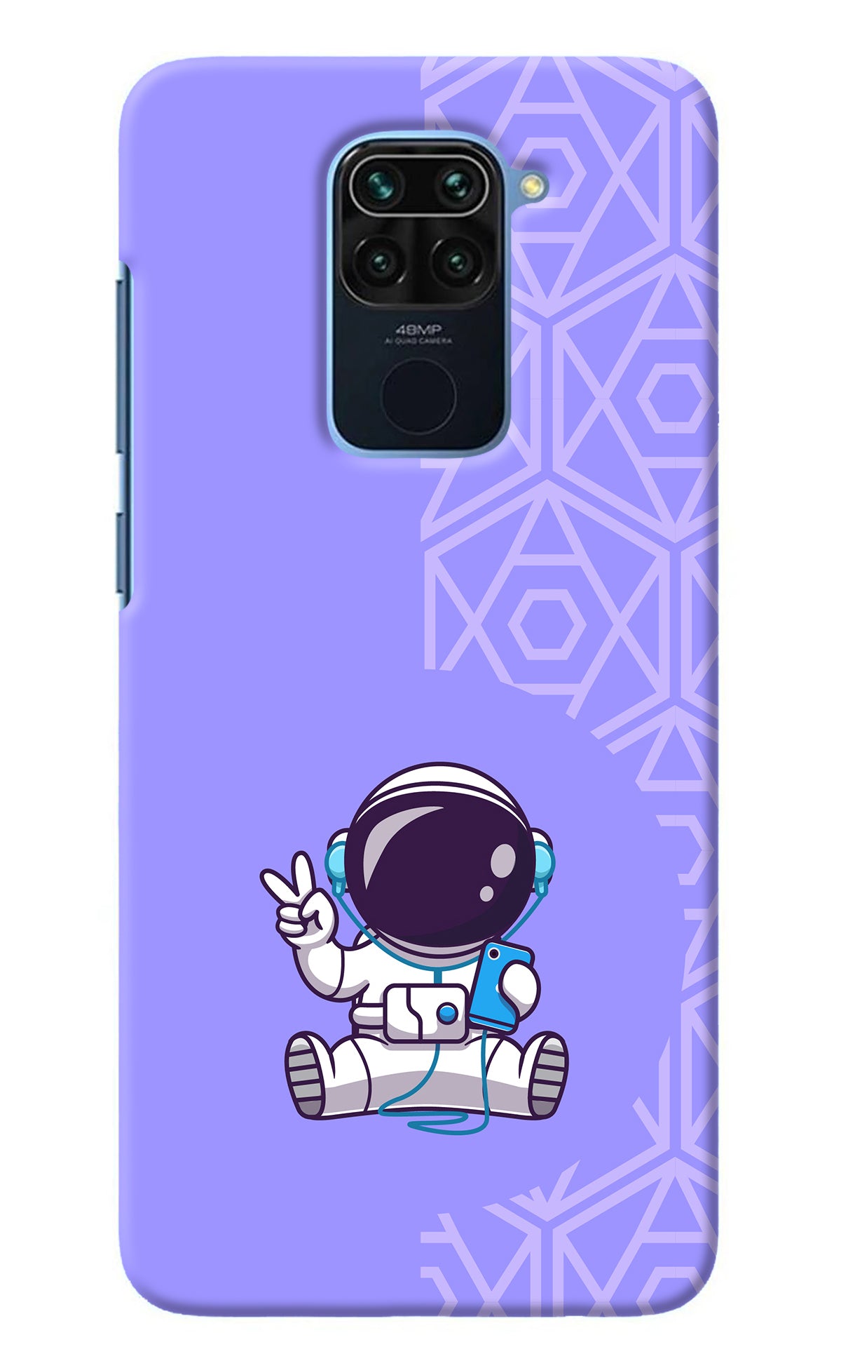 Cute Astronaut Chilling Redmi Note 9 Back Cover