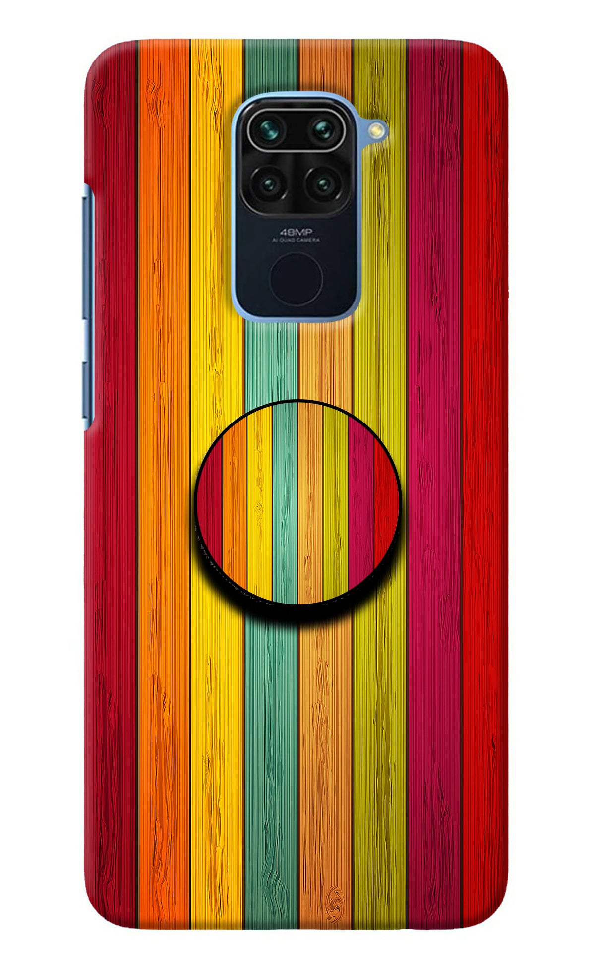 Multicolor Wooden Redmi Note 9 Pop Case