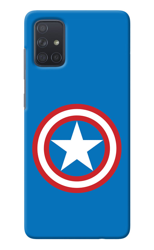 Captain America Logo Samsung A71 Back Cover