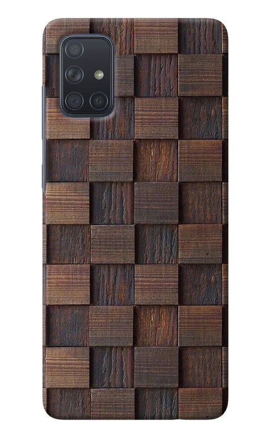 Wooden Cube Design Samsung A71 Back Cover