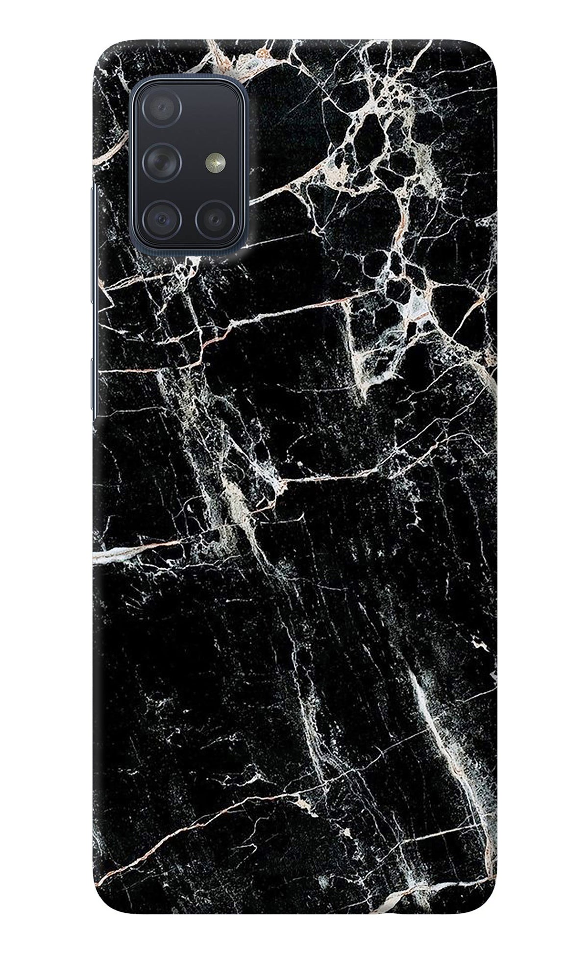 Black Marble Texture Samsung A71 Back Cover