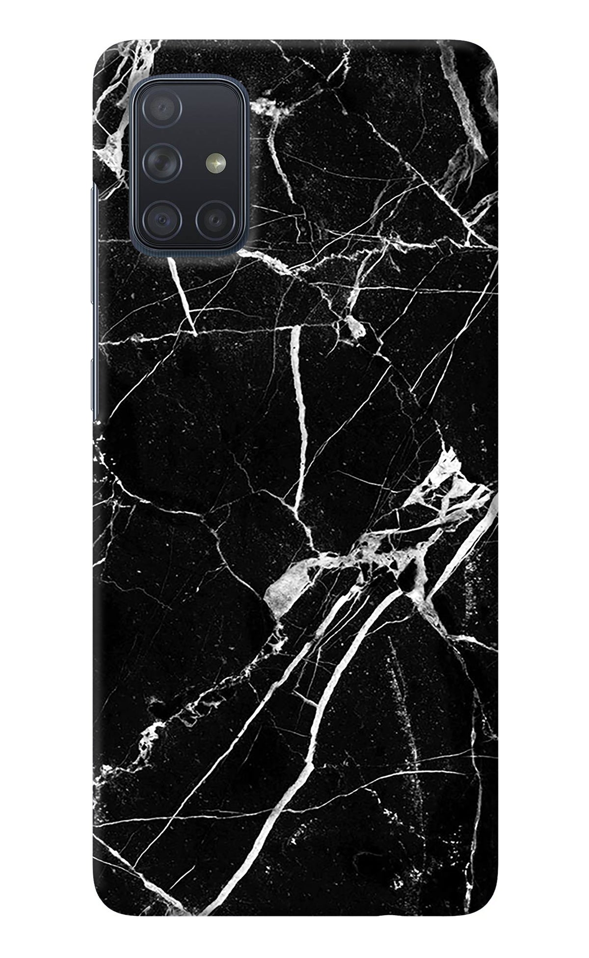 Black Marble Pattern Samsung A71 Back Cover