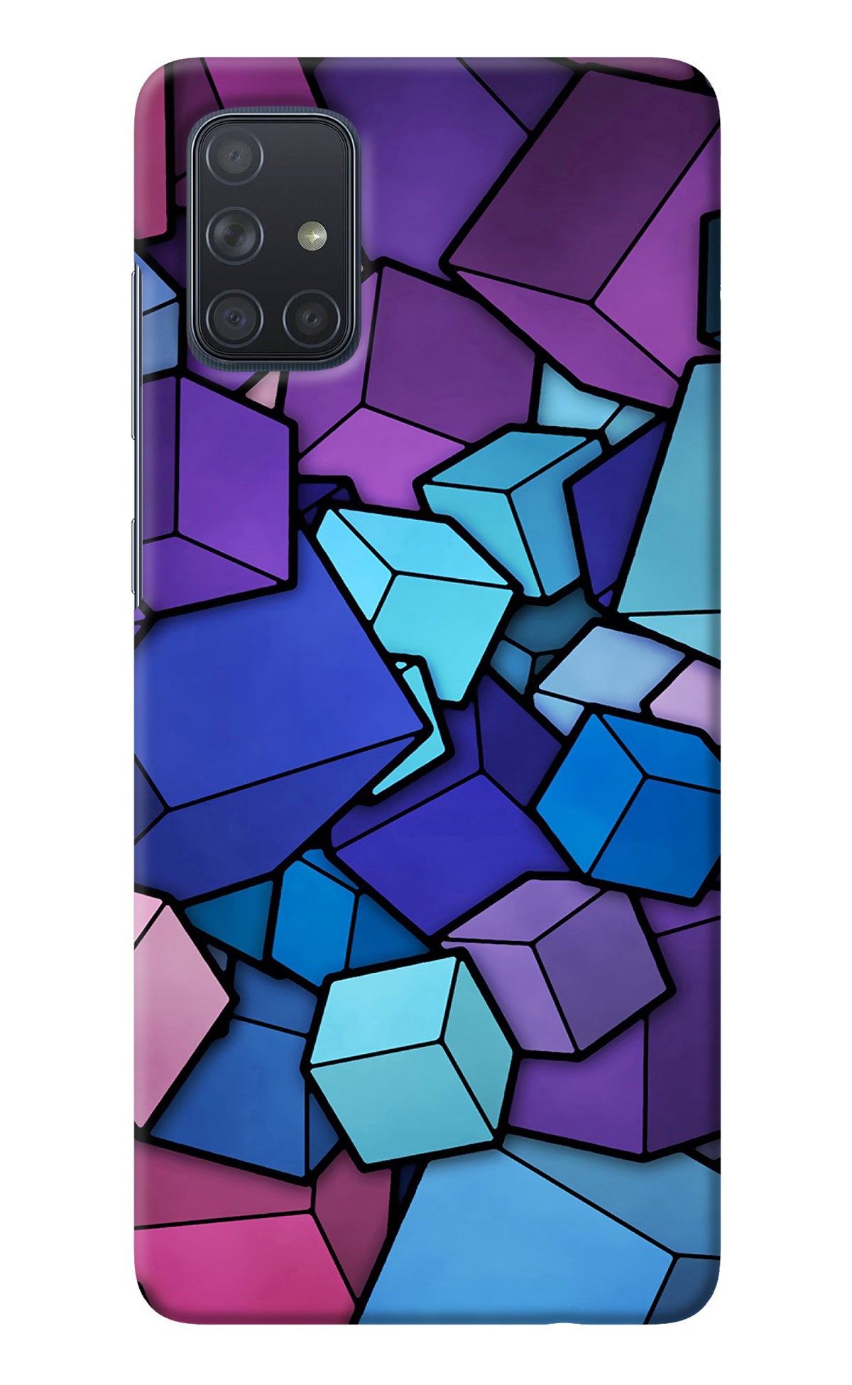 Cubic Abstract Samsung A71 Back Cover