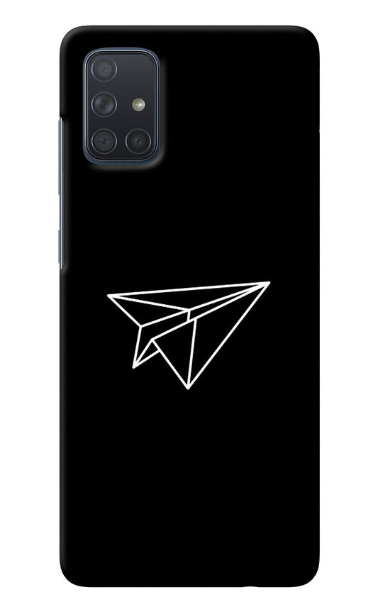 Paper Plane White Samsung A71 Back Cover