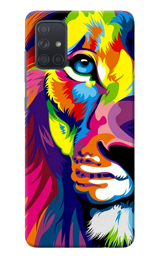 Lion Half Face Samsung A71 Back Cover