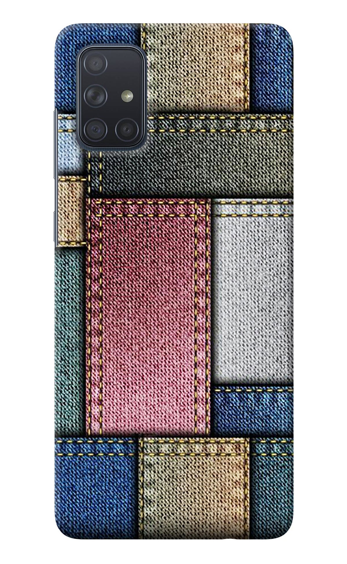 Multicolor Jeans Samsung A71 Back Cover