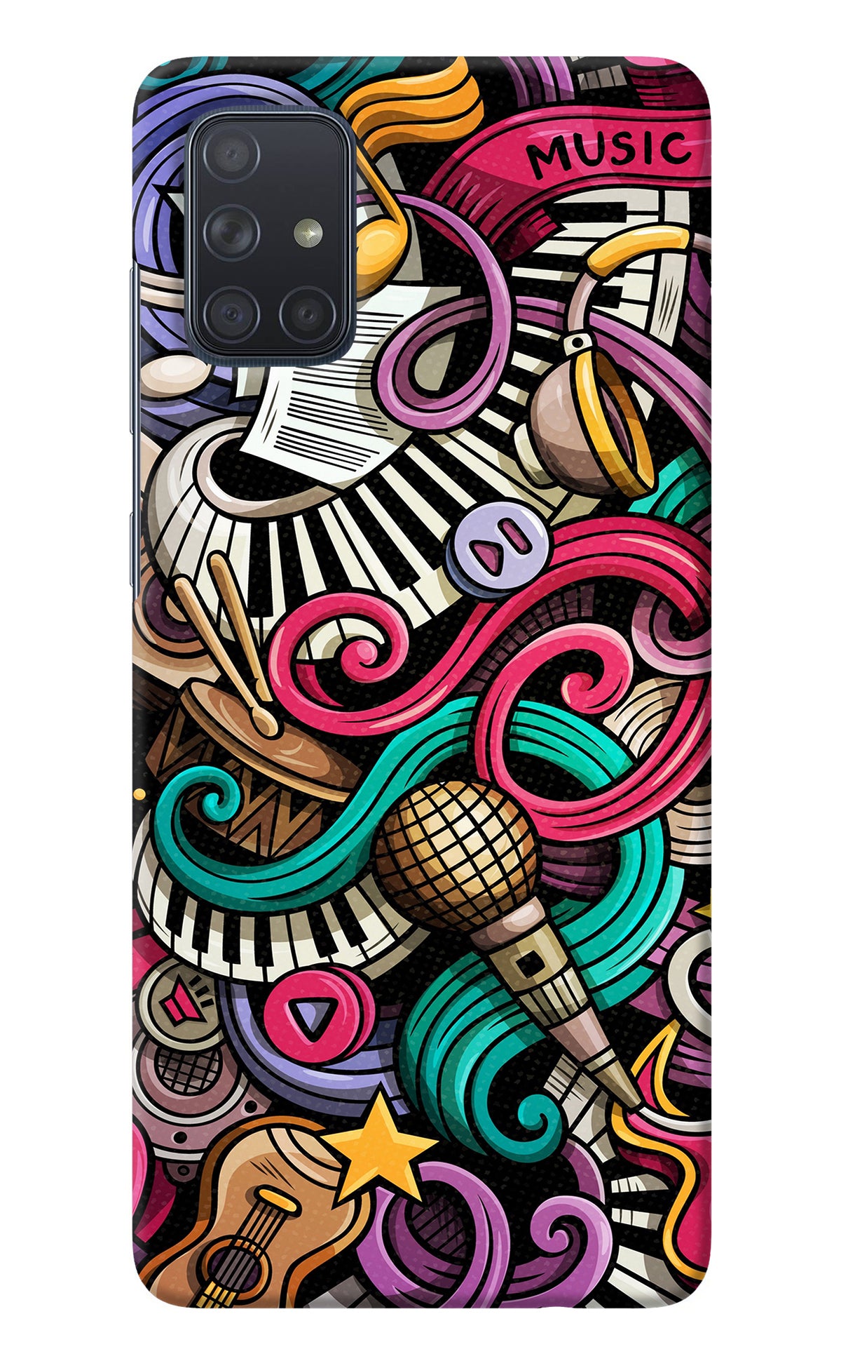 Music Abstract Samsung A71 Back Cover