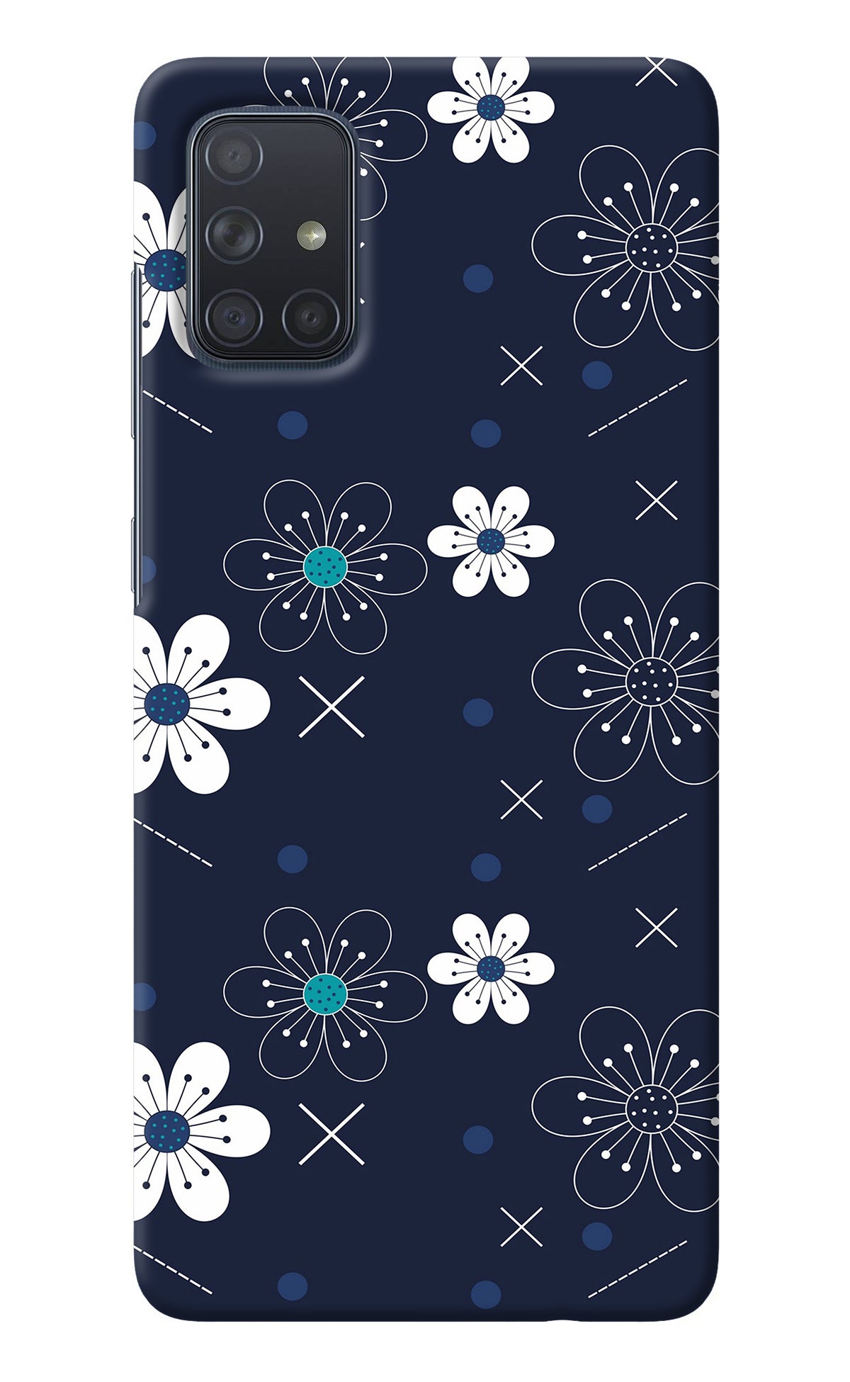 Flowers Samsung A71 Back Cover