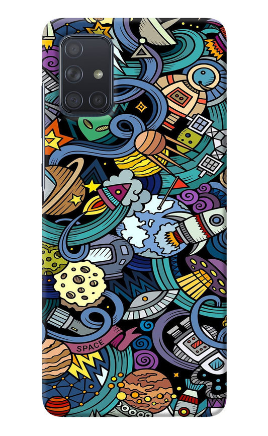 Space Abstract Samsung A71 Back Cover