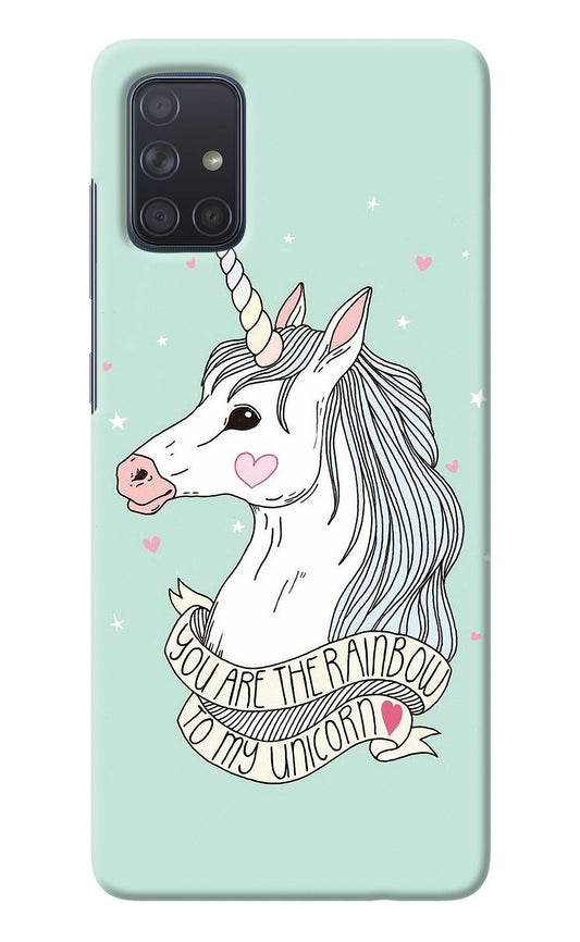 Unicorn Wallpaper Samsung A71 Back Cover