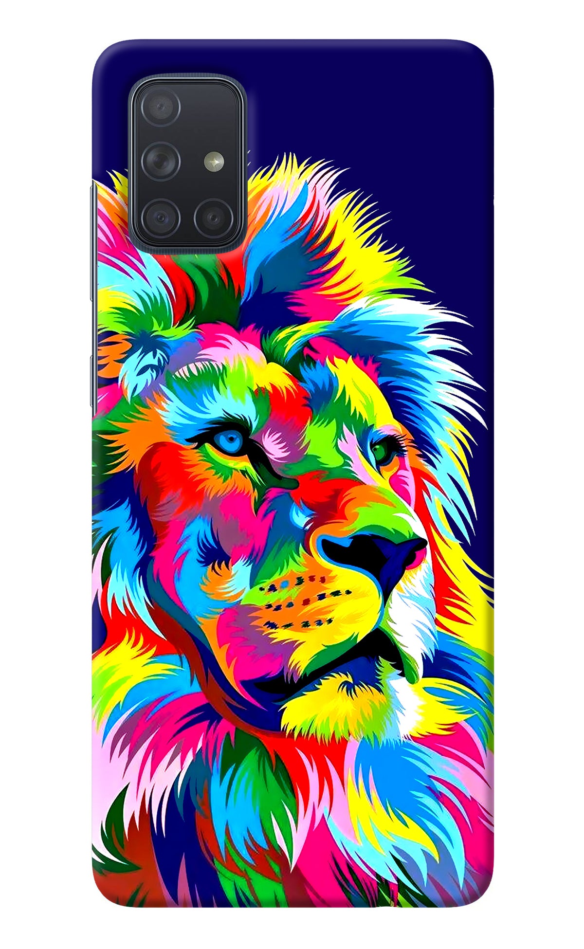 Vector Art Lion Samsung A71 Back Cover