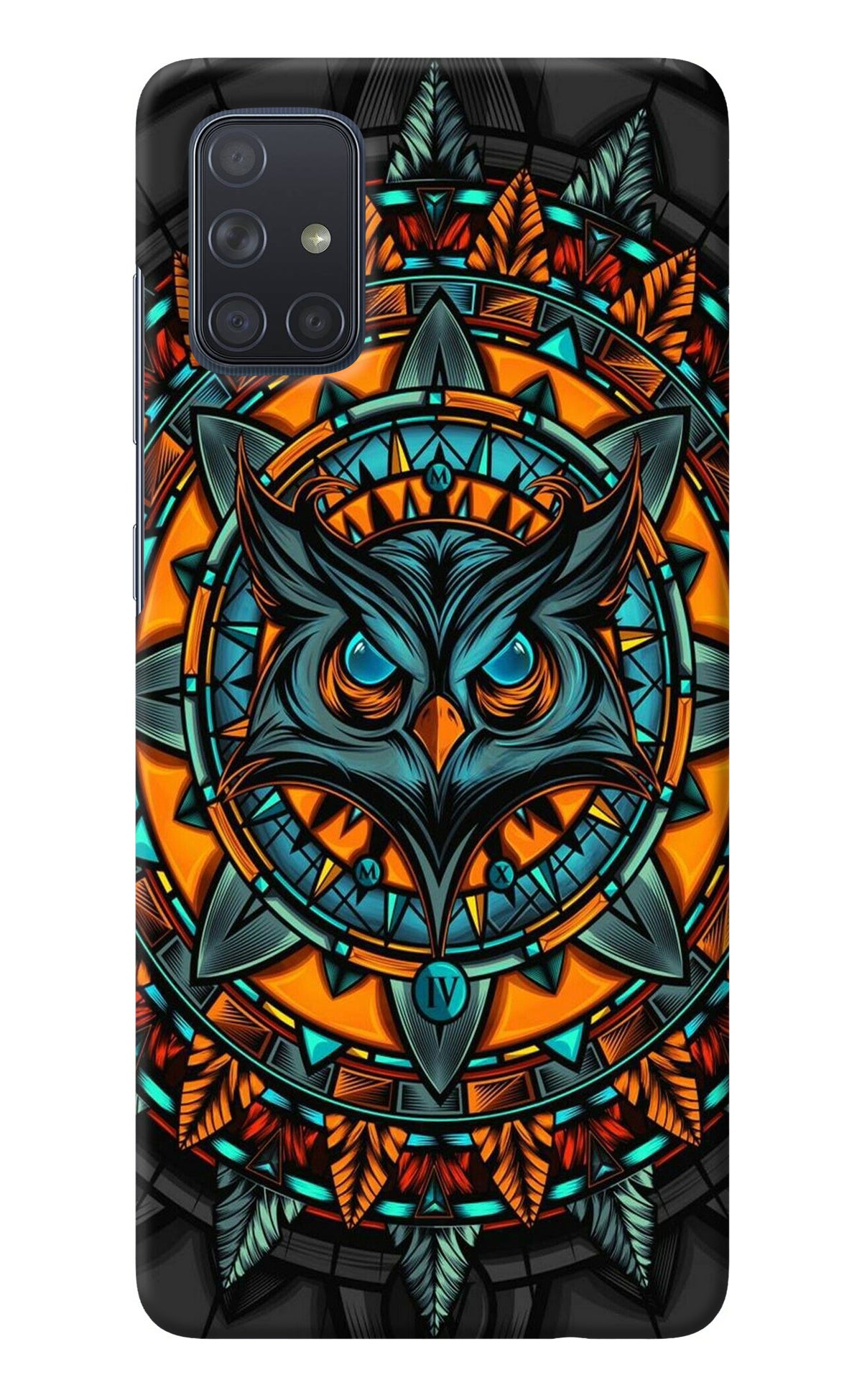 Angry Owl Art Samsung A71 Back Cover