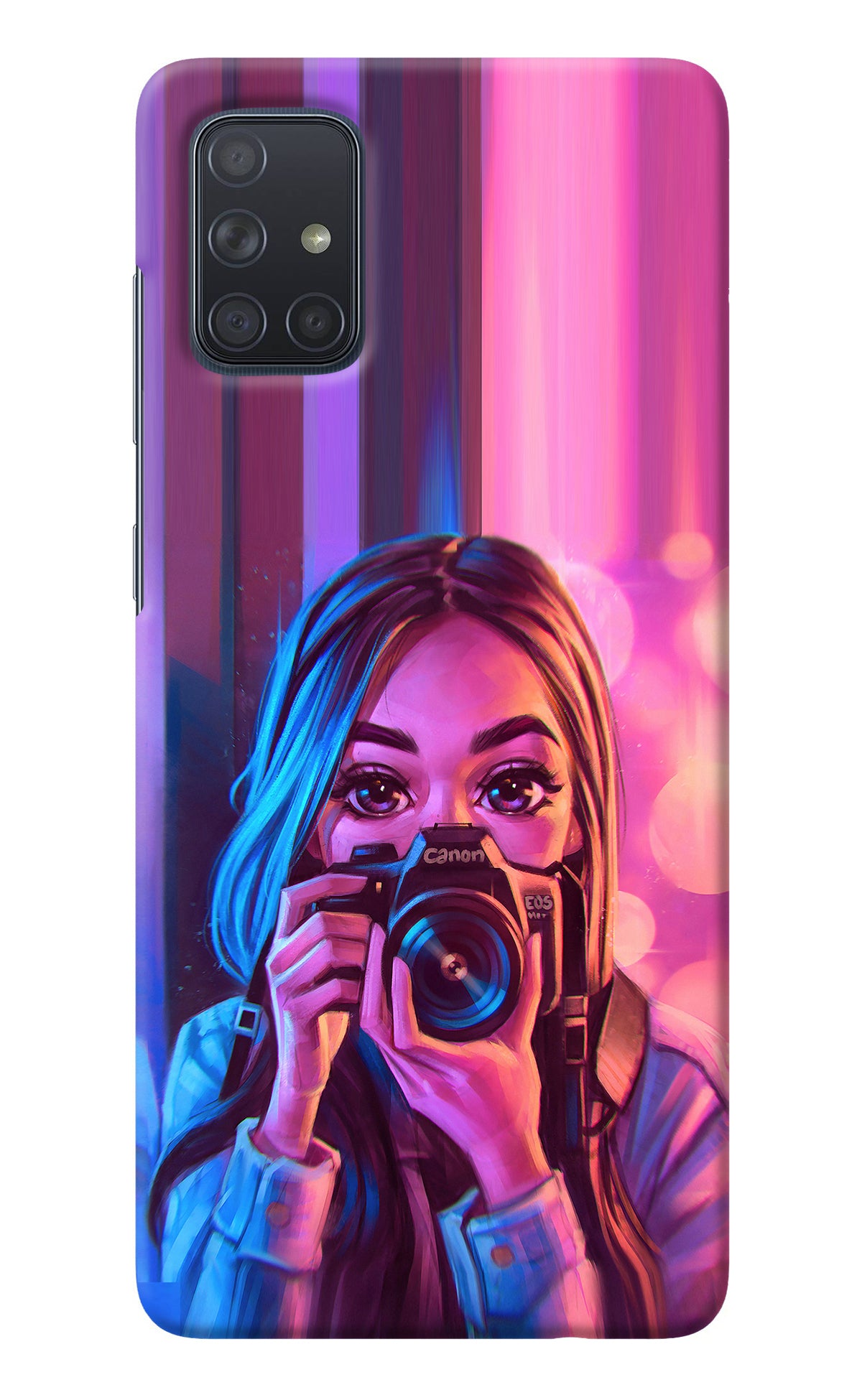 Girl Photographer Samsung A71 Back Cover