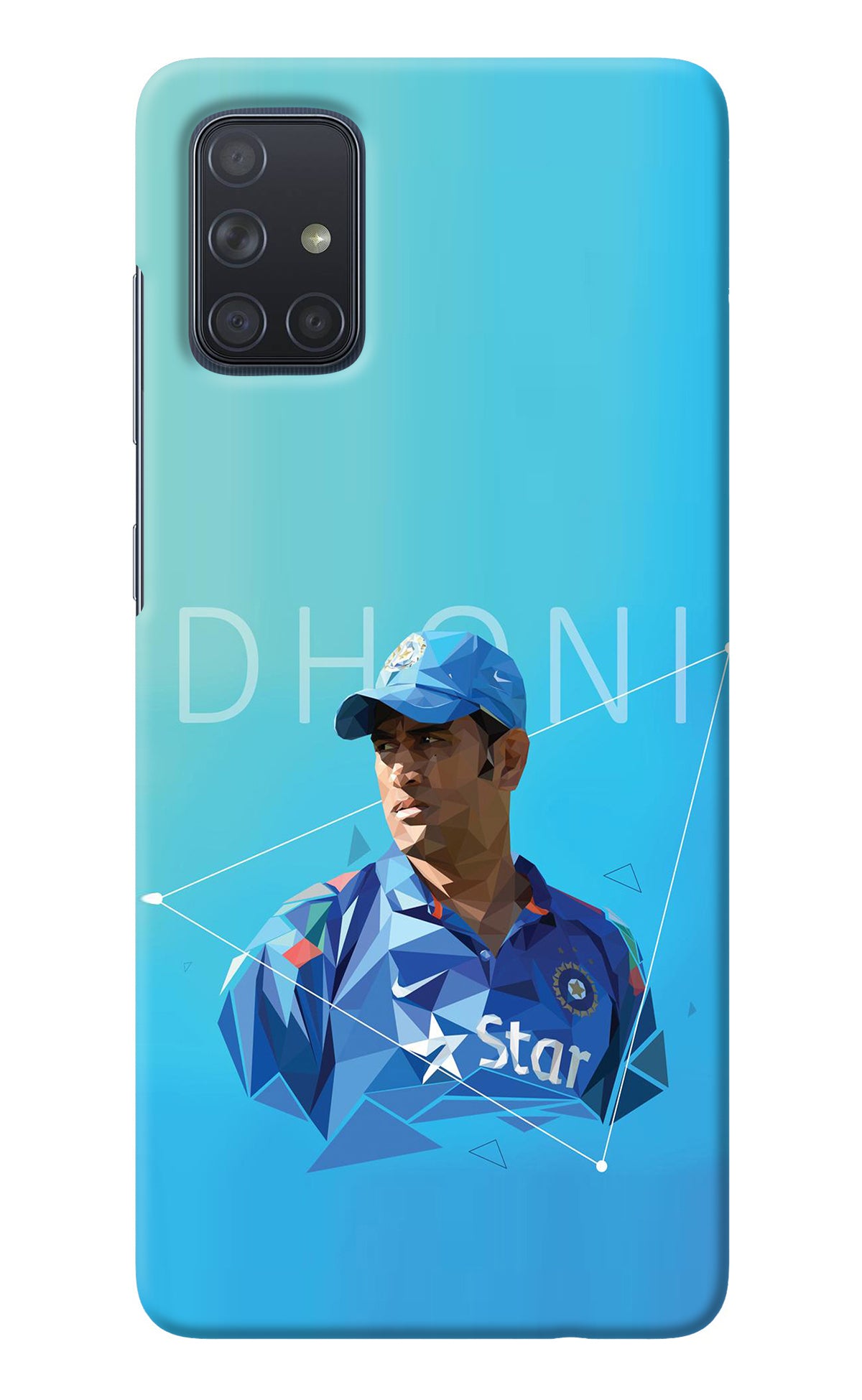 Dhoni Artwork Samsung A71 Back Cover