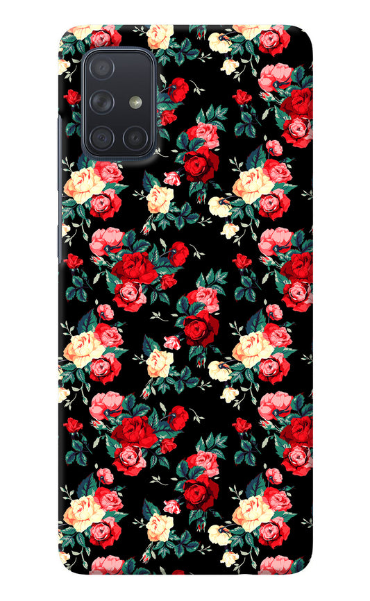 Rose Pattern Samsung A71 Back Cover