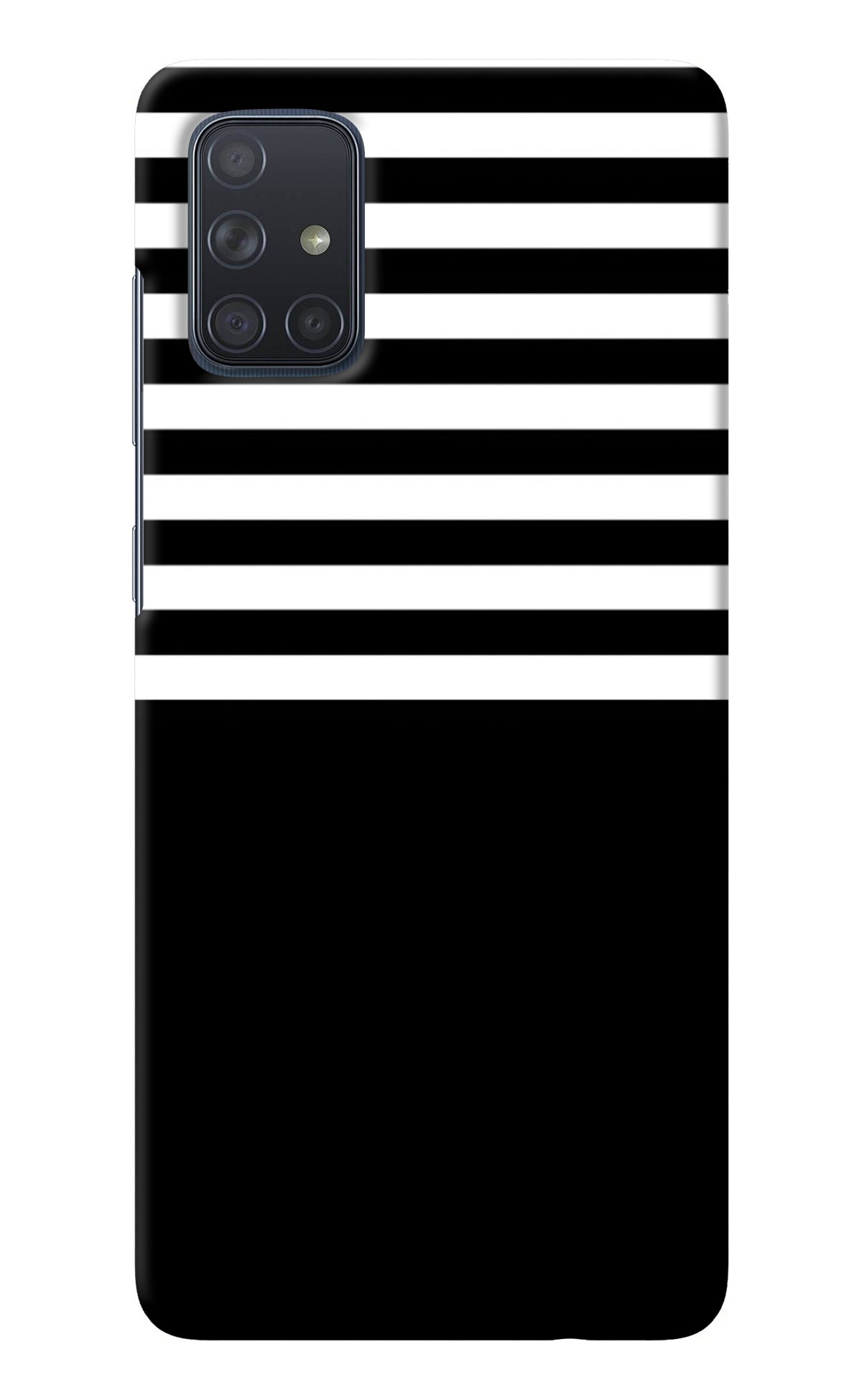 Black and White Print Samsung A71 Back Cover