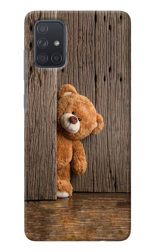 Teddy Wooden Samsung A71 Back Cover