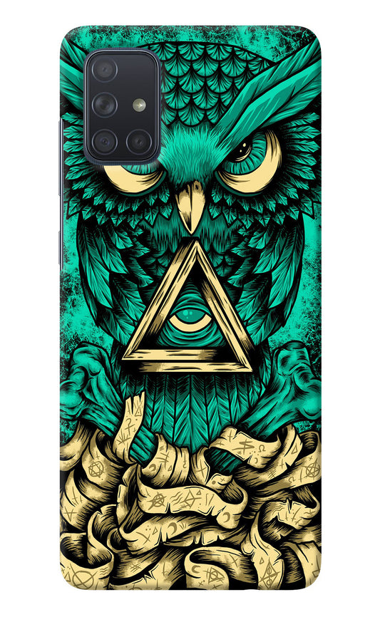 Green Owl Samsung A71 Back Cover