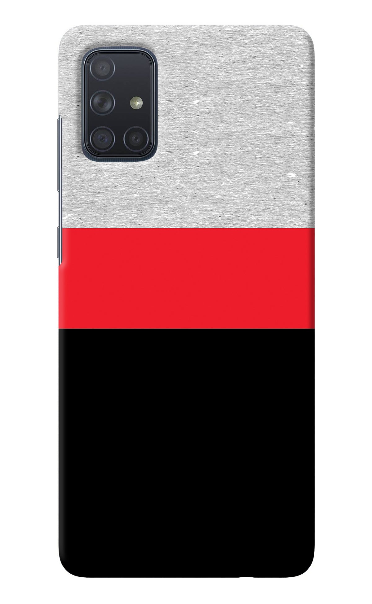 Tri Color Pattern Samsung A71 Back Cover