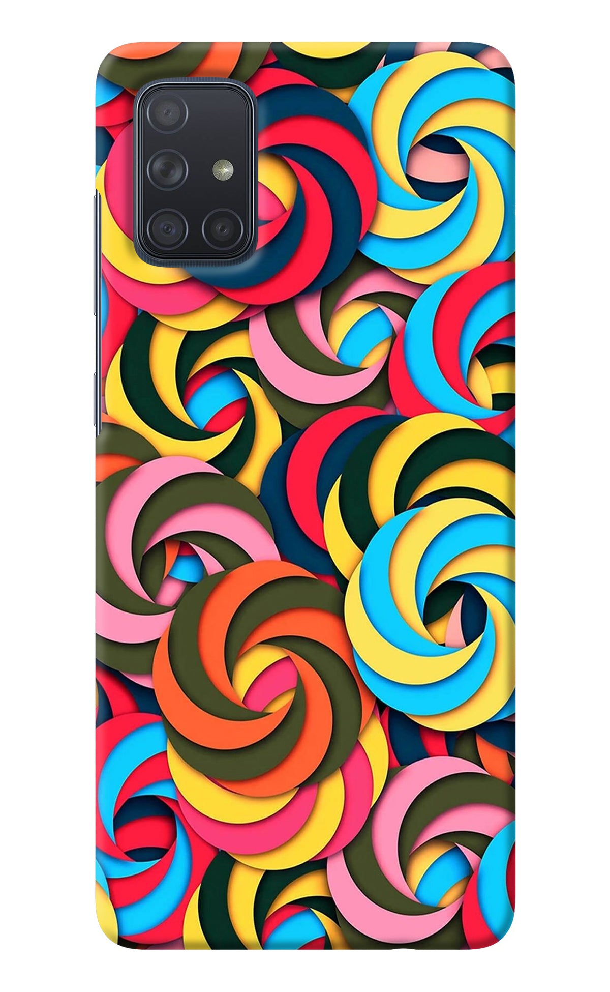 Spiral Pattern Samsung A71 Back Cover