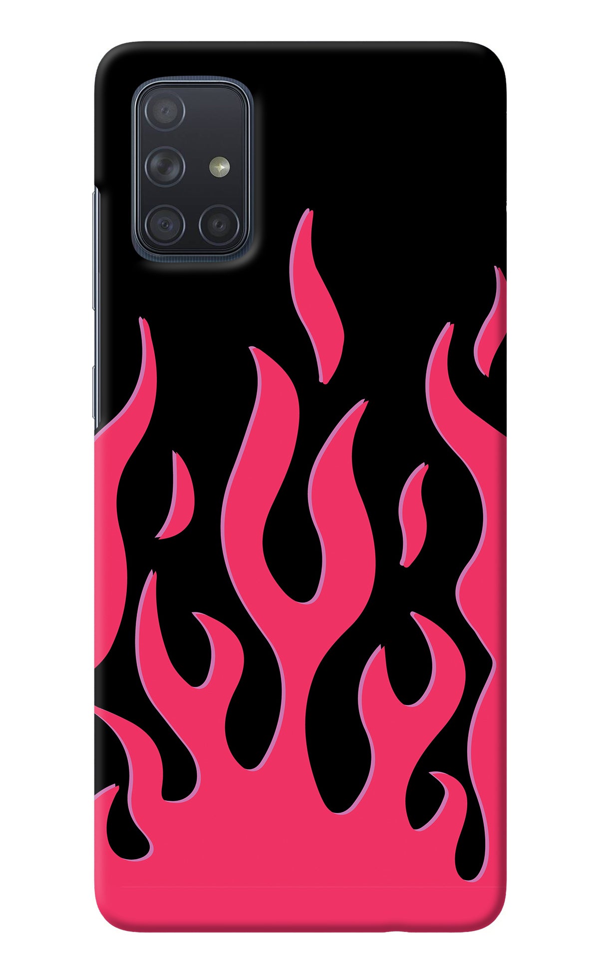 Fire Flames Samsung A71 Back Cover