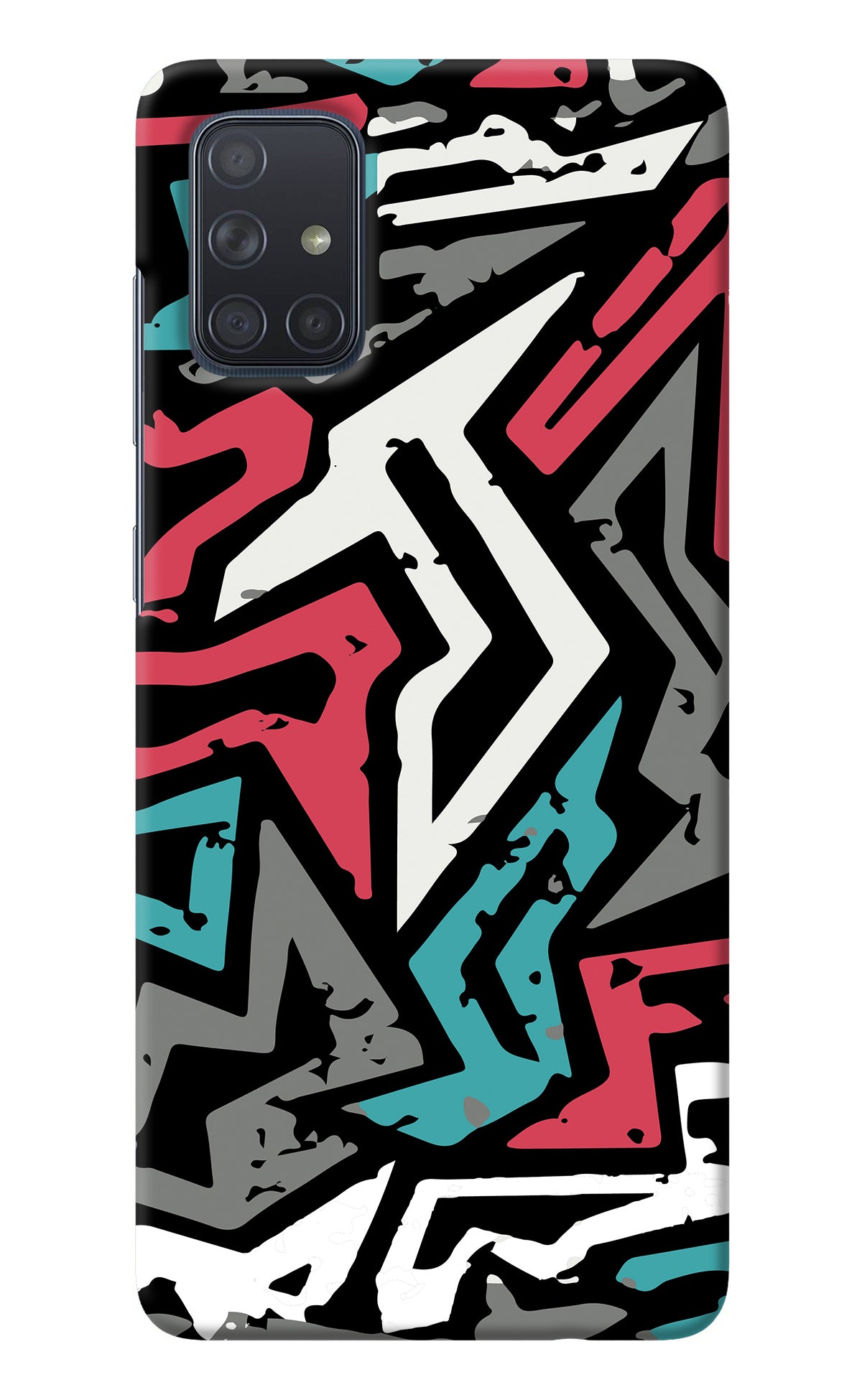 Geometric Graffiti Samsung A71 Back Cover