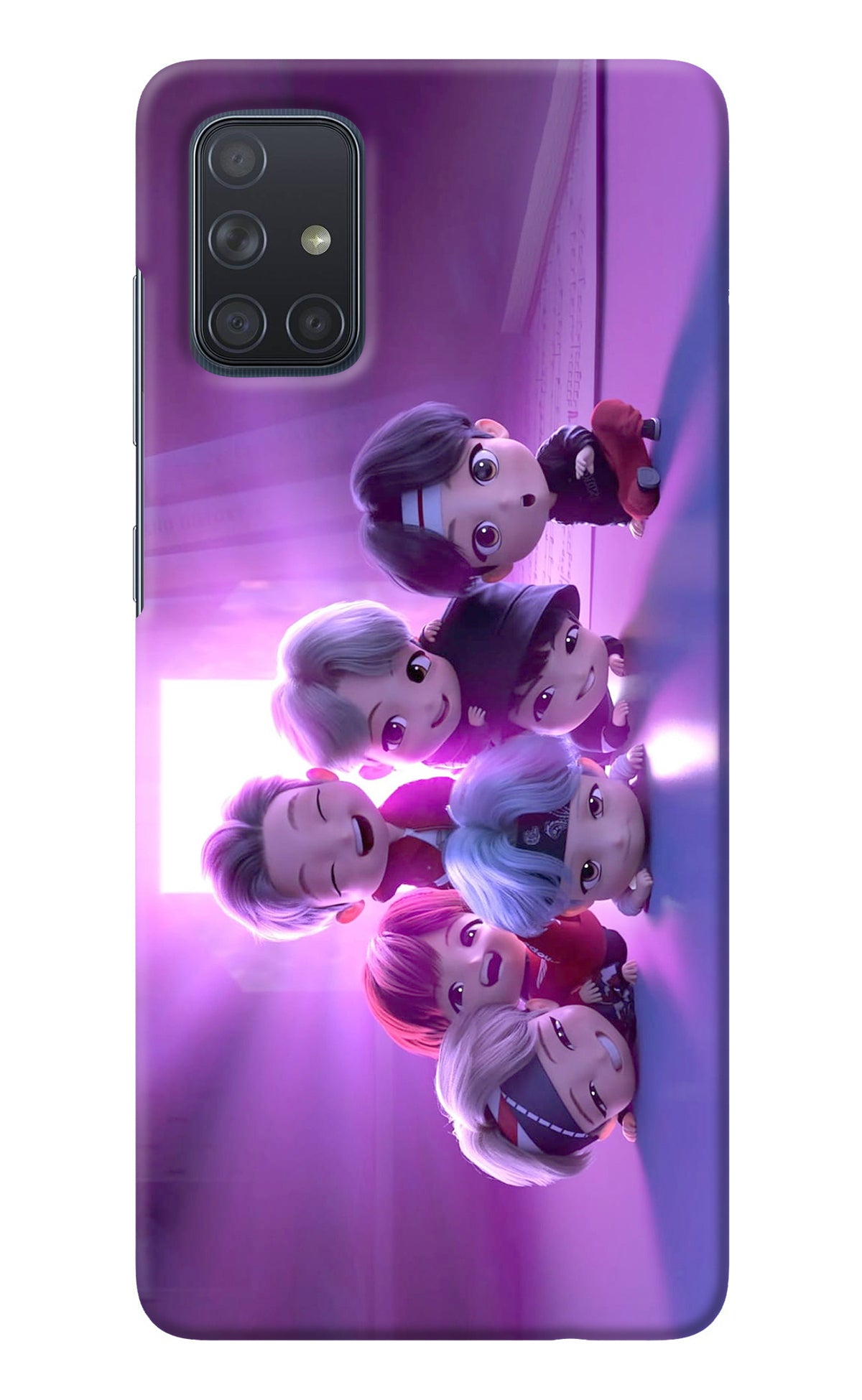 BTS Chibi Samsung A71 Back Cover