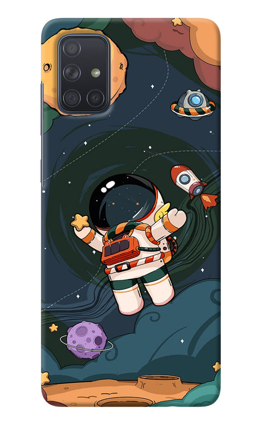 Cartoon Astronaut Samsung A71 Back Cover