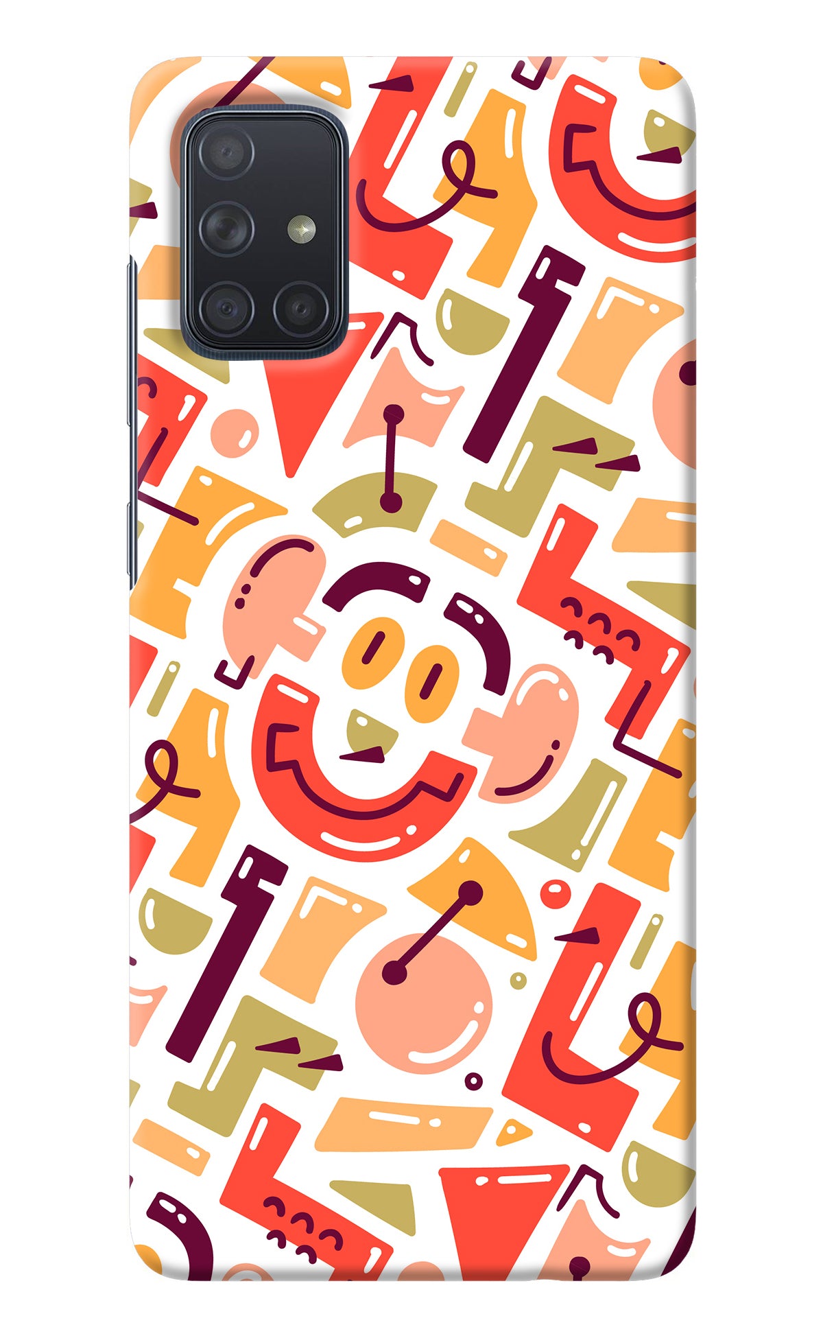 Doodle Pattern Samsung A71 Back Cover