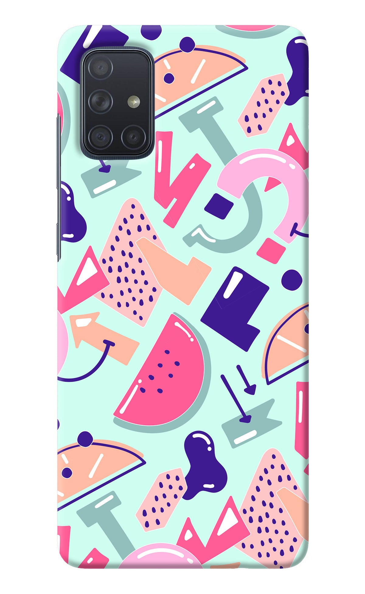 Doodle Pattern Samsung A71 Back Cover