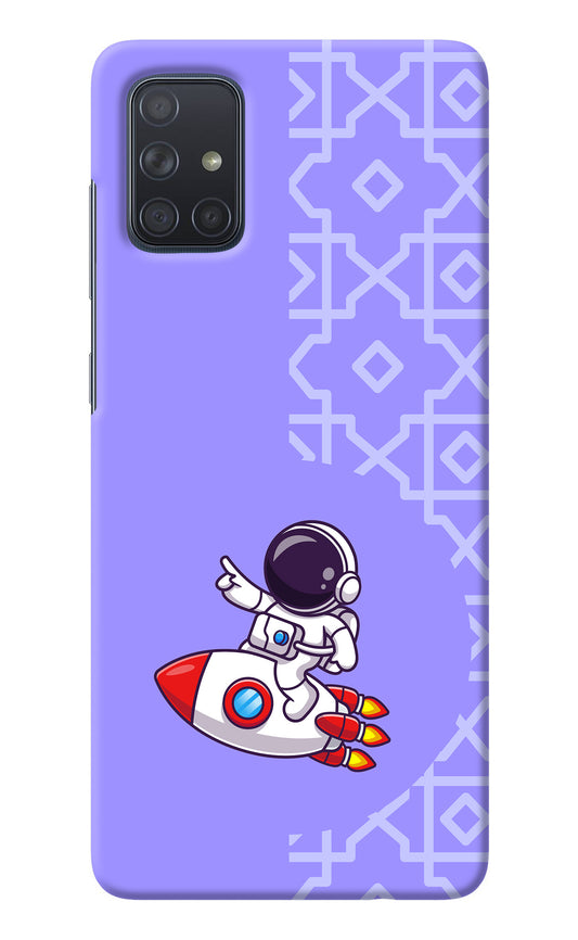 Cute Astronaut Samsung A71 Back Cover