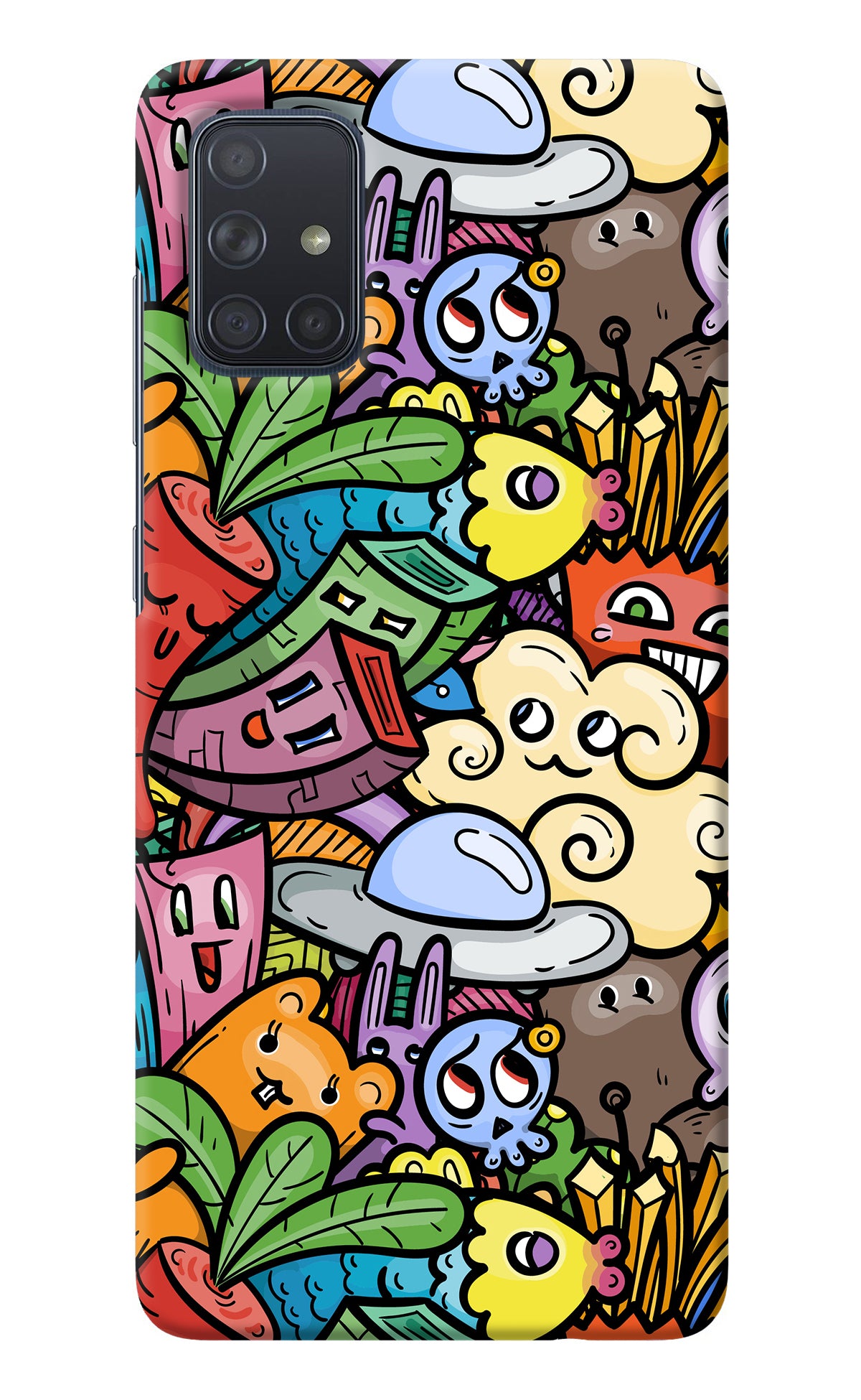 Veggie Doodle Samsung A71 Back Cover